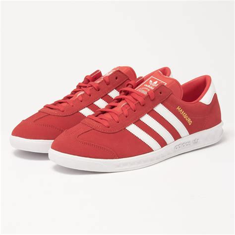 adidas hamburg schuhe rot|ADIDAS ORIGINALS Hamburg 24 Leather.